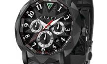 格拉夫-chrono graff-chronograff45毫米類鉆石涂層黑色表盤