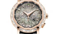 格拉夫-chrono graff-chronograff玫瑰金鉆石黑色珍珠母貝表盤