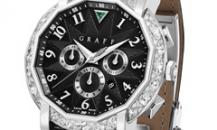 格拉夫-chrono graff-chronograff白金鉆石黑色表盤