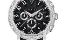 格拉夫-chrono graff-chronograff白金鉆石黑色表盤