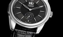 帝舵-駿玨-57000-Shiny black leather strap