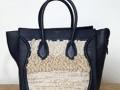 思琳2011新款純皮搭配編織效果雙手提笑臉包中號女士手袋 Accessory 13