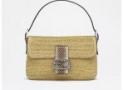 芬迪Fendi 2011新款稻草配皮Baguette手袋