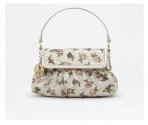 芬迪Fendi 2011新款白底印花帆布配皮Chef手袋