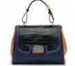 芬迪Fendi 2011新款多彩鱷魚皮拼皮Silvana Bag手袋