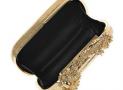 亞歷山大·麥昆Alexander McQueen new Box knuckle-duster leather clutch 金色連指式皮手包