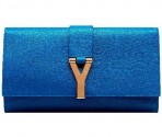 伊夫圣羅蘭YSL 2011春夏“CHYC ”海藍色小牛皮迷你手包