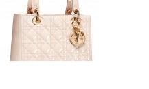 迪奧LADY DIOR 米黃色手提包