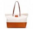 芬迪Fendi 2011新款白色棕色拼皮Roll Bag購物袋