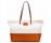 芬迪Fendi 2011新款白色棕色拼皮Roll Bag購物袋