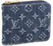 路易威登Monogram Denim帆布迷你拉鏈錢包