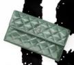 香奈兒Chanel 2011春夏系列綠色長款口蓋錢夾