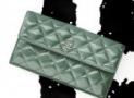 香奈兒Chanel 2011春夏系列綠色長款口蓋錢夾