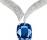 Chopard紅毯系列18K白金鑲鉆石及藍寶石項鏈 - 蕭邦