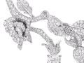 Dior高級珠寶 白金鑲鉆玫瑰項鏈 - 迪奧