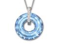 SWAROVSKI 施華洛世奇天藍色環狀水晶掛墜項鏈 - 施華洛世奇