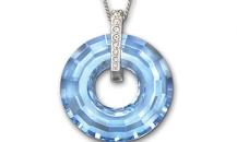 SWAROVSKI 施華洛世奇天藍色環狀水晶掛墜項鏈 - 施華洛世奇
