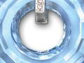 SWAROVSKI 施華洛世奇天藍色環狀水晶掛墜項鏈 - 施華洛世奇
