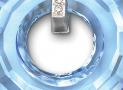 SWAROVSKI 施華洛世奇天藍色環狀水晶掛墜項鏈 - 施華洛世奇