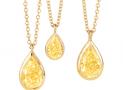 蒂芙尼Elsa Peretti?艾爾莎·柏瑞蒂 Diamonds By The Yard? 18K金鑲梨形切割黃鉆吊墜 - 蒂芙尼