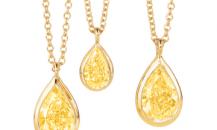 蒂芙尼Elsa Peretti?艾爾莎·柏瑞蒂 Diamonds By The Yard? 18K金鑲梨形切割黃鉆吊墜 - 蒂芙尼