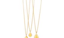 蒂芙尼Elsa Peretti?艾爾莎·柏瑞蒂 Diamonds By The Yard? 18K金鑲梨形切割黃鉆吊墜 - 蒂芙尼