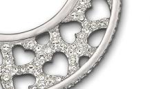 SWAROVSKI 施華洛世奇桃心鏤空耳環 - 施華洛世奇