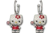 SWAROVSKI HELLO KITTY 穿孔耳環 - 施華洛世奇