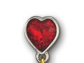 SWAROVSKI HEART SWORD大紅色水晶穿孔耳釘 - 施華洛世奇