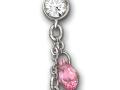 SWAROVSKI HELLO KITTY 粉紅色耳釘 - 施華洛世奇