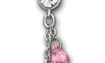 SWAROVSKI HELLO KITTY 粉紅色耳釘 - 施華洛世奇