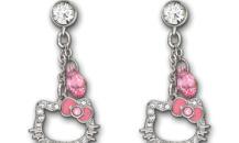 SWAROVSKI HELLO KITTY 粉紅色耳釘 - 施華洛世奇