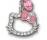 SWAROVSKI HELLO KITTY 粉紅色耳釘 - 施華洛世奇