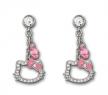 SWAROVSKI HELLO KITTY 粉紅色耳釘 - 施華洛世奇