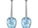 SWAROVSKI 淺藍色水晶耳釘 - 施華洛世奇