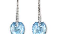 SWAROVSKI 淺藍色水晶耳釘 - 施華洛世奇