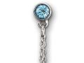 SWAROVSKI 淺藍色水晶耳釘 - 施華洛世奇
