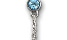 SWAROVSKI 淺藍色水晶耳釘 - 施華洛世奇