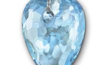 SWAROVSKI 淺藍色水晶耳釘 - 施華洛世奇