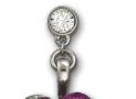 SWAROVSKI HEART CHAIN 紫色耳釘 - 施華洛世奇