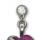SWAROVSKI HEART CHAIN 紫色耳釘 - 施華洛世奇