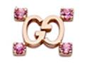 GUCCI 雙G玫瑰金鉆飾耳環 - 古馳