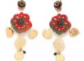 Dolce&Gabbana 金色銅牌耳環 - 杜嘉班納