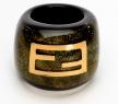 Fendi logo銅飾樹脂寬腕手鐲 - 芬迪