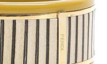 Fendi 咖啡黃條紋手環 - 芬迪