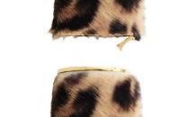 Céline 豹紋馬毛鑲銀邊手鐲 - 賽琳