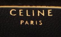Céline 黑色鉚釘飾麂皮手鐲 - 賽琳