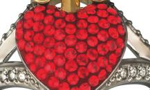 SWAROVSKI HEART SWORD 大紅色戒指 - 施華洛世奇