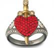 SWAROVSKI HEART SWORD 大紅色戒指 - 施華洛世奇