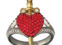 SWAROVSKI HEART SWORD 大紅色戒指 - 施華洛世奇